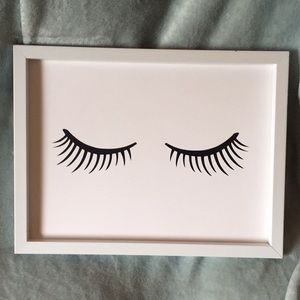 Eyelashes hanging wall picture 👀
